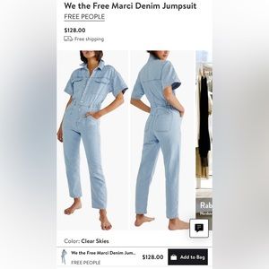 Free People Marci Jumpsuit! Great Used condition! Only wore once super cute!